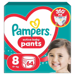 Подгузники Pampers Active Baby Pants Розмір 8 (17+ кг) 64 шт (8006530304627)