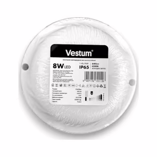 Светильник Vestum LED S 8W круг 6500K 220V (1-VS-7109)