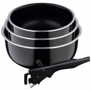 Набір посуду Bergner Click&Cook ковші 16/18/20 см 4 предмета (BG-31608-BK)