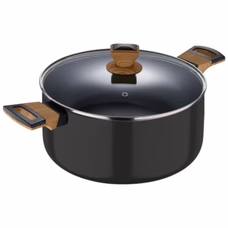 Кастрюля Bergner Earth black, з кришкою 24 см, 4.3 л (BG-32036-BK)