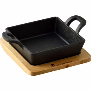 Сковорода MasterPro Foodies cook&share, 12.6x18.5 см з серверувальною дошкою (BGMP-3805-EM)