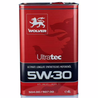 Моторное масло Wolver Ultratec 5W-30, 504/507. C3 API SN/CF 4л (4260360940934)