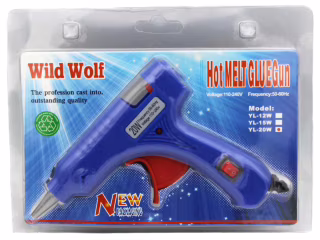Клейовий пістолет Wild Wolf YL-20W під тонкі 7мм СИНІЙ