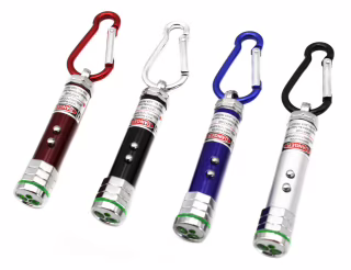 Ліхтарик брелок (LED+Лазер) Danger /3хG13 /2 LED/ Rb276