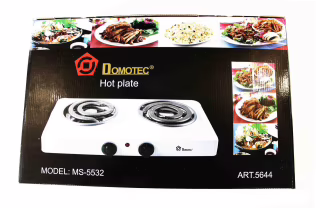 Електроплита двоконфоркова Domotec MS-5532 (Велика спіраль)