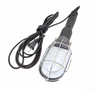 Светодиодная переносная лампа с удлинителем 24 COB LED, 5 м, чёрная