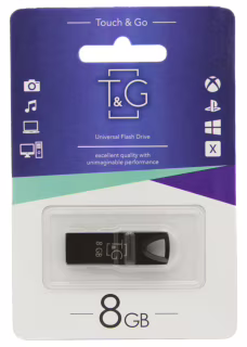 USB флеш накопичувач T&G 8GB/ TG117BK-8GBBK (Гарантія 3 роки)