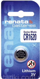 Батарейки-Таблетки Renata CR1620 / 3V / 1 шт. на блістері