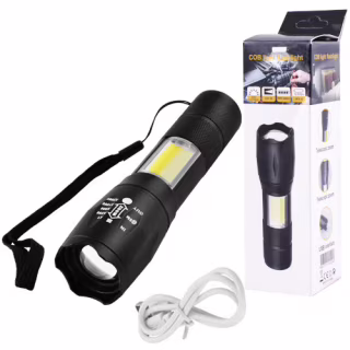 Ручний ліхтар Police 1831-T6+COB, ЗУ microUSB, вбудований акумулятор, 5385