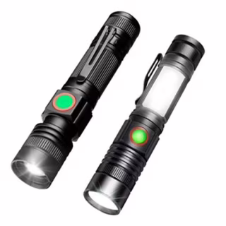 Ручний ліхтар BL-502-T6+COB, ЗУ microUSB, 1x18650, зум,