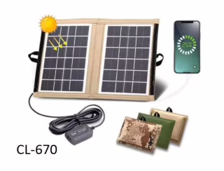 Сонячна панель SOLAR PANEL CL-670/ розмір 29х20 см у розкритому вигляді