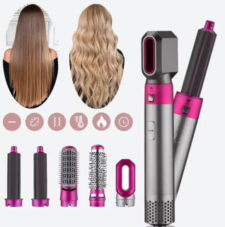 Фен щітка стайлер (styler) 5 в 1 мультистайлер для завивки та укладки волосся з насадками