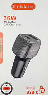 Автомобильное зарядное устройство Dekkin DK-55, USB + PD, кабель Type-C