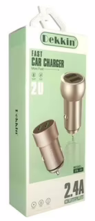 Автомобильное зарядное устройство Dekkin DK-50, 2 × USB, Micro-USB, DC 5V/2.4A