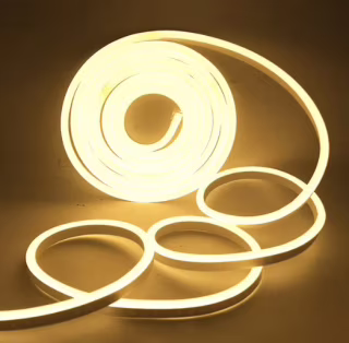 Светодиодная лента LED Neon жёлтая 5 м 12V/220V (0729)