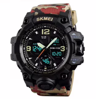 Годинники наручні SKMEI 1155BAG, ЧЕРВОНА КАМУФЛЯЖ, 9732