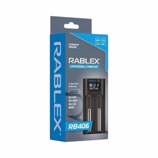 Зарядное устройство Rablex RB406, 2 × 18650, Type-C, 5V/2A