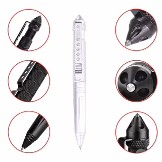 Ручка Тактична зі склобоєм Laix B2 Tactical Pen / алюміній Срібло