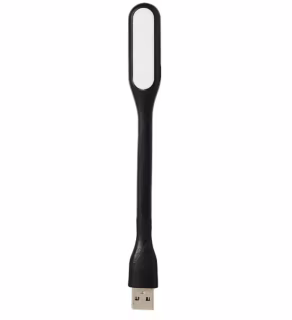 USB LED підсвітка-лампа для ноутбука, повербанка гнучка ЧОРНА.