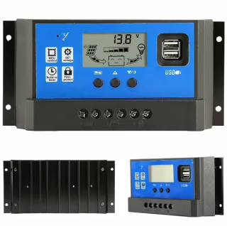 Контроллер заряда для солнечной панели CN-10A, 12V, 10A