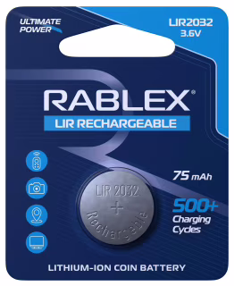 Аккумулятор Rablex LIR2032 3.6V 75mAh