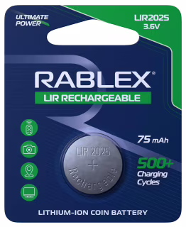 Аккумулятор Rablex LIR2025 3.6V 75mAh