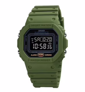 Годинники наручні SKMEI 1628AGBK, ARMY GREEN-BLACK, 10254
