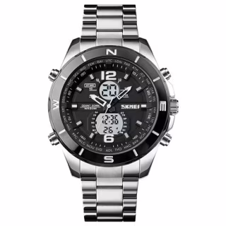 Часы наручные SKMEI 1670SIWT, SILVER-WHITE, 9772