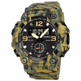 Годинники наручні SKMEI 1965CMGN, CAMO GREEN, 9778