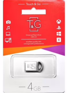 USB флеш накопичувач T&G метал серія 4GB/ TG107 (Гарантія 3 роки)