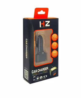 Автомобильное зарядное устройство HZ HC-1, 2 × USB, с вольтметром (3101)