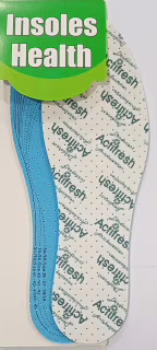 Стельки універсальні антибактеріальні м'які Insoles Health №4 (СИНЬО-БІЛІ)