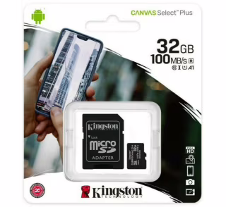 Карта пам'яті microSDHC Kingston (UHS-1) 32GBSD клас 10 (без адаптера) (Гарантія 3 роки)