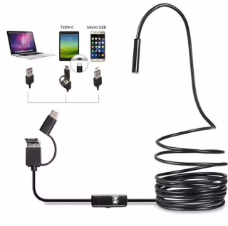Эндоскоп для смартфона и ПК, 5 м, 7 мм, USB / Micro-USB / USB Type-C (5570)