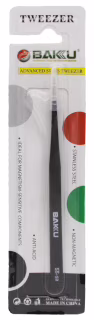 Пинцет прямой Tweezer Baku черный ESD