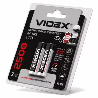 Аккумулятор Videx AA (HR6) Ni-MH 2500mAh 1.2V