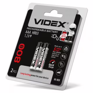 Аккумулятор Videx AAA (HR03) Ni-MH 800mAh 1.2V