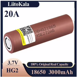 Аккумулятор LiitoKala 18650 HG2 Li-ion 3000mAh высокотоковый без носика