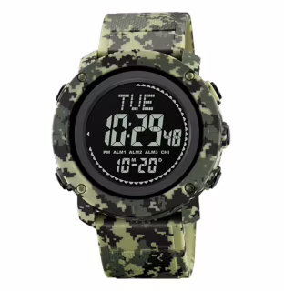 Годинники наручні SKMEI 2095CMGN, ARMY GREEN CAMOUFLAGE, Компас, 10307