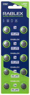 Батарейка Rablex LR57 (AG7) 1.5V New Design