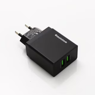 Сетевое зарядное устройство REDDAX RDX-029 Dual USB (12W, 2.4A, 2 порта), Black