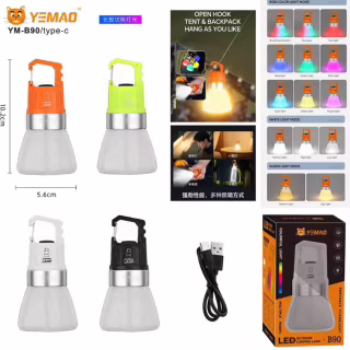Ручной фонарь YEMAO YM-B90 12XTE+RGB, 1x21700, ЗУ Type-C