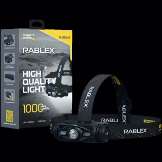 Налобный фонарь Rablex RB654, белый+красный, 1000 lumen, аккум, Type-C