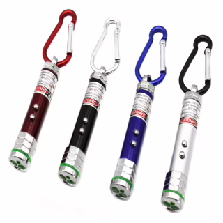Ліхтарик брелок (LED+Лазер) Danger /3хG13 /2 LED/ Rb276
