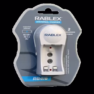 Зарядний пристрій Rablex RB416 на 2 AA/AAA R3/R6 1.2V/ 1 Крона 9V