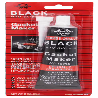 Герметик силіконовий Gasket Maker BLACK чорний 85 гр. Interhim S&G