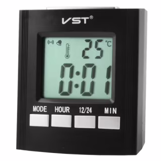 Електронні годинники VST-7027C + Температура на батарейках, голосові 2R6/AA
