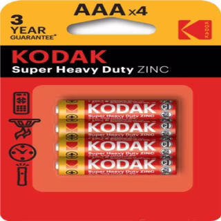 Батарейка KODAK Super Heavy Duty R3/AAA соляна Блістер 4шт