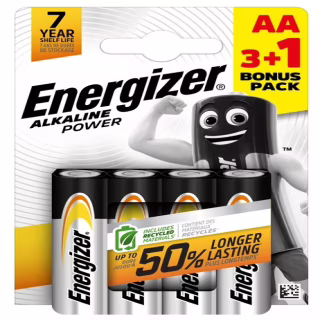 Батарейка Energizer LR6/AA Алюмінієва / блістер 4 шт
