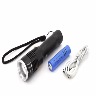 Ручний ліхтар Police RB233, Li-ion 18650, 1×T6, microUSB, 10000W